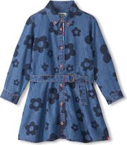 Hatley Kids' Big Flowers Denim Dress