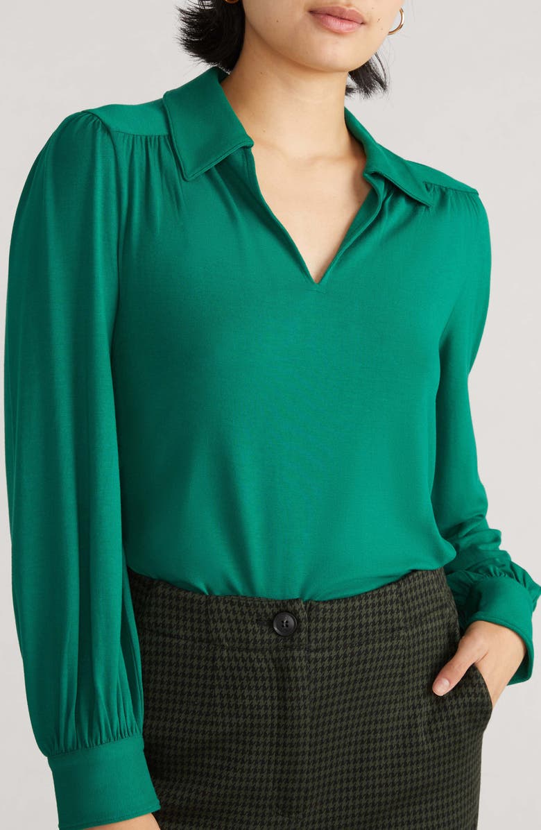 Universal Standard Moore Liquid Jersey Popover Top, Main, color, Black