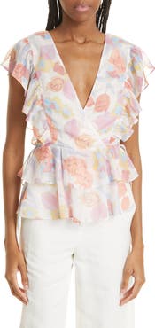 Ted Baker London Rowyn Frill Detail Tie Top