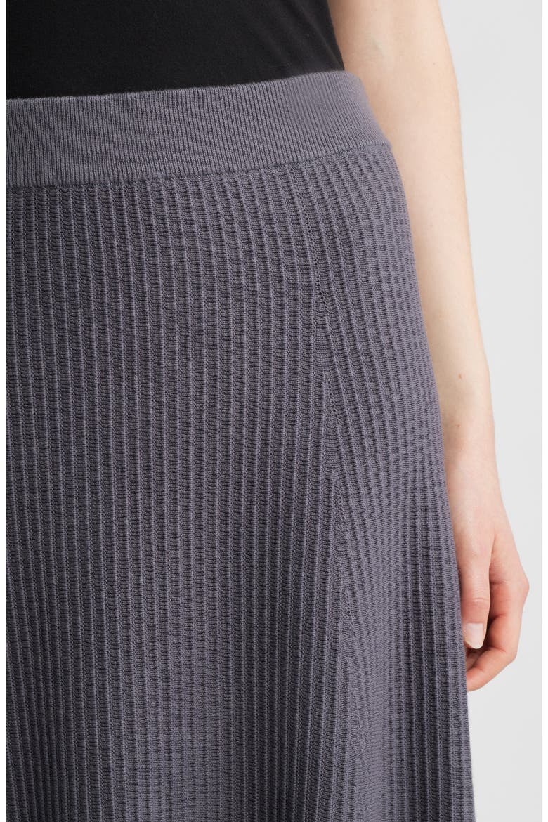 Cotton & Cashmere A-Line Midi Sweater Skirt, Alternate, color, GREY AGATE