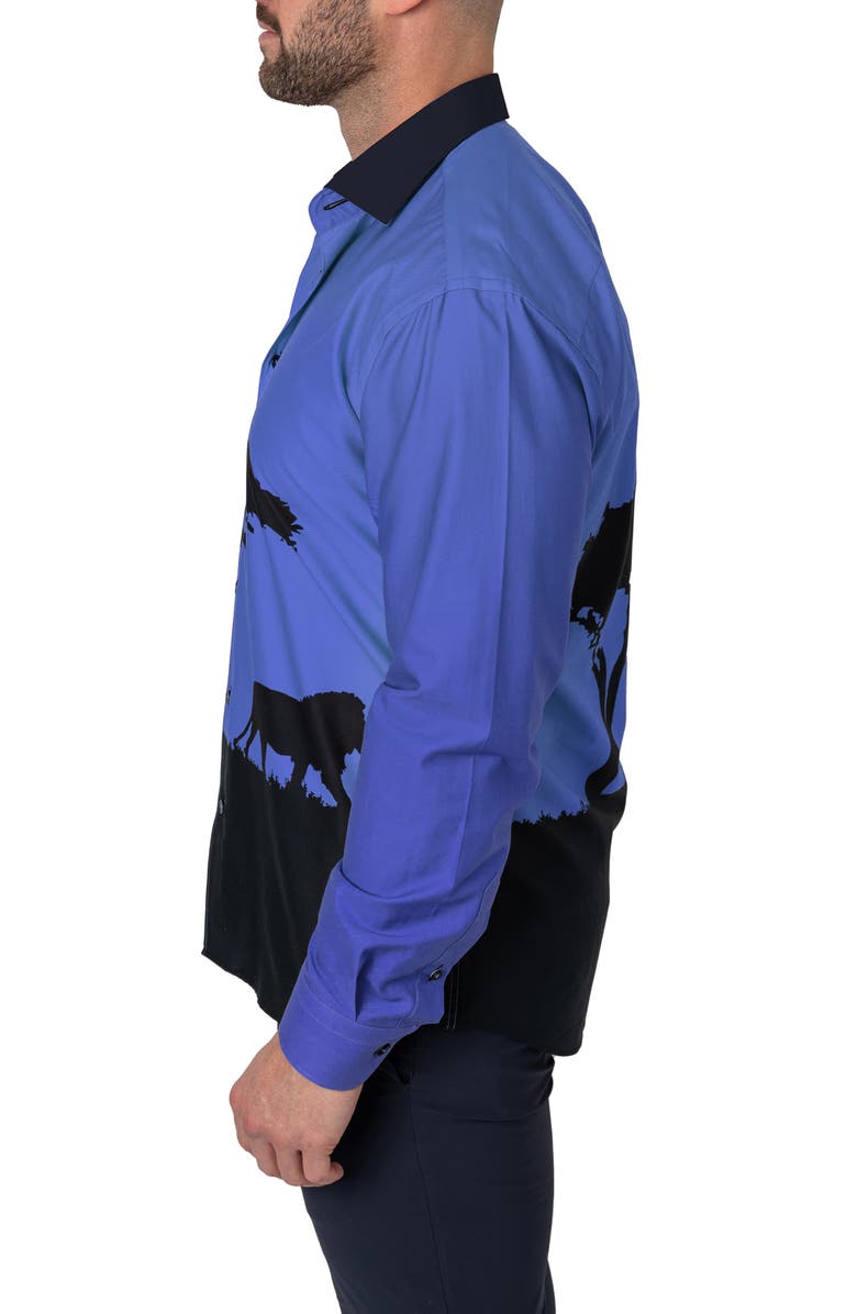 Maceoo Fibonacci Cotton Button-Up Shirt, Alternate, color, 