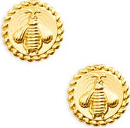 Karine Sultan Bee Coin Stud Earrings