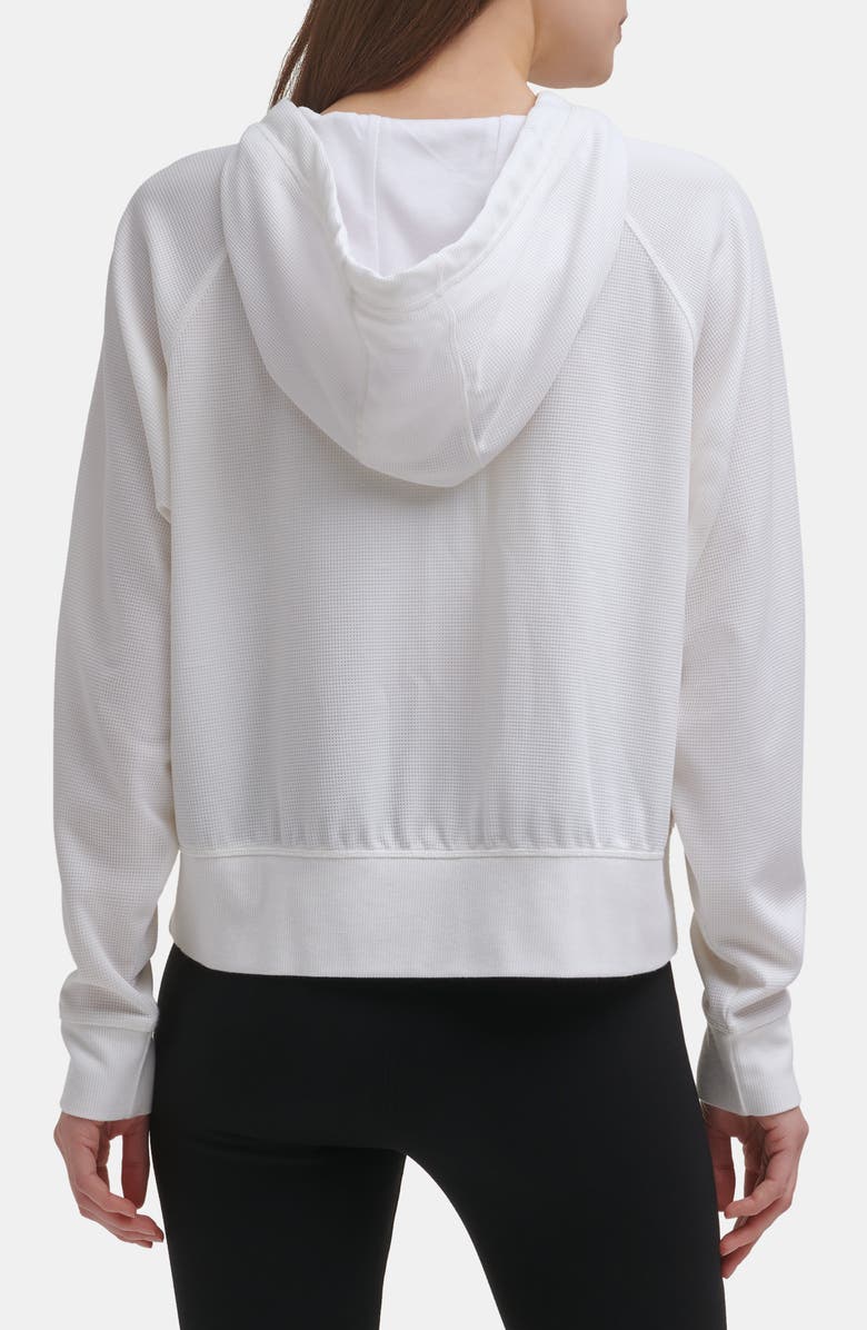 DKNY SPORT Waffle Knit Tech Zip Hoodie, Alternate, color, 