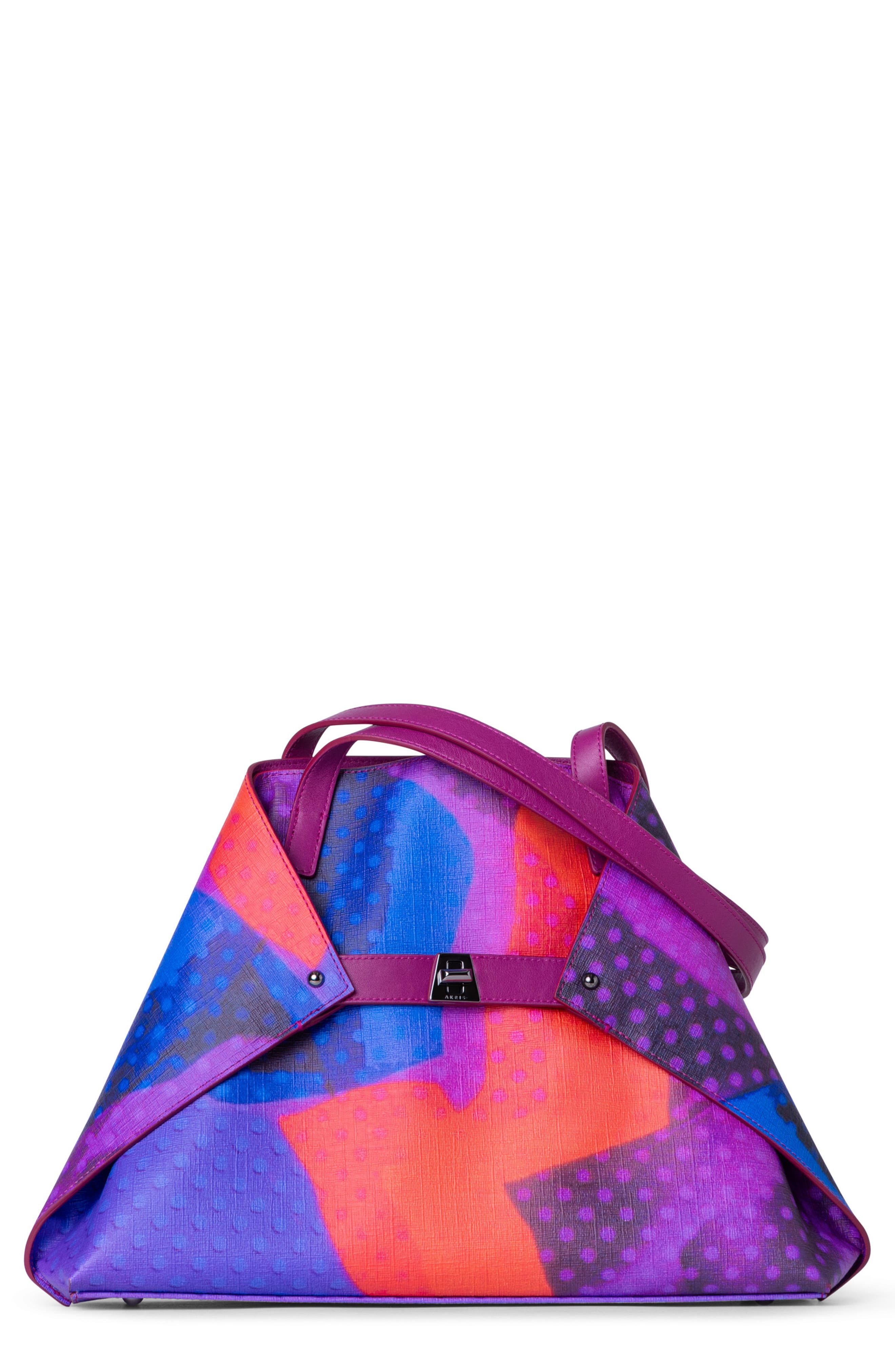 Akris Small AI Super Print Canvas Convertible Tote, Main, color, 