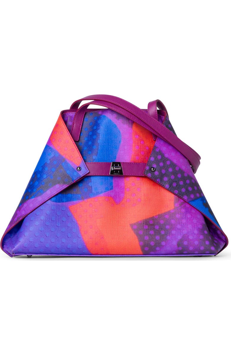 Akris Small AI Super Print Canvas Convertible Tote, Main, color,