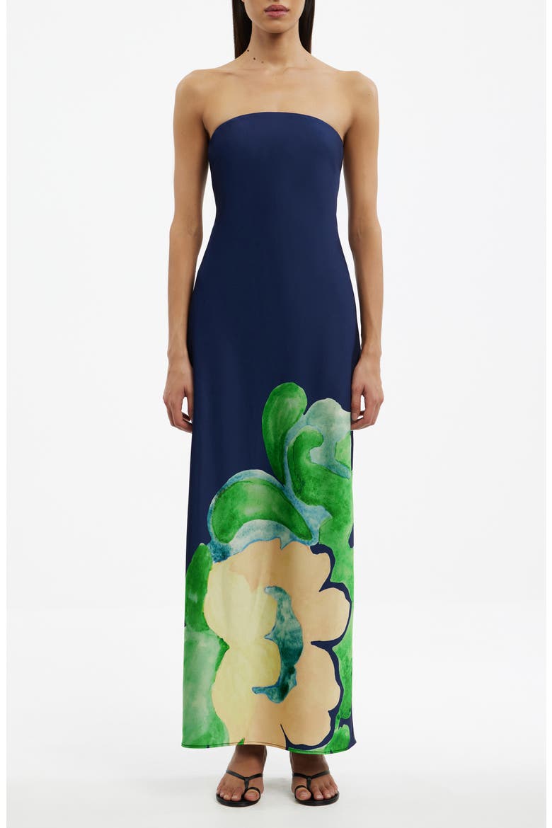 Esme Strapless Dress, Main, color, APPLE DAZE FLORAL