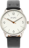 SIMPLIFY The 6300 Leather-Band Watch