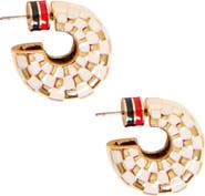 Clare V. Le Checker Hoop Earrings
