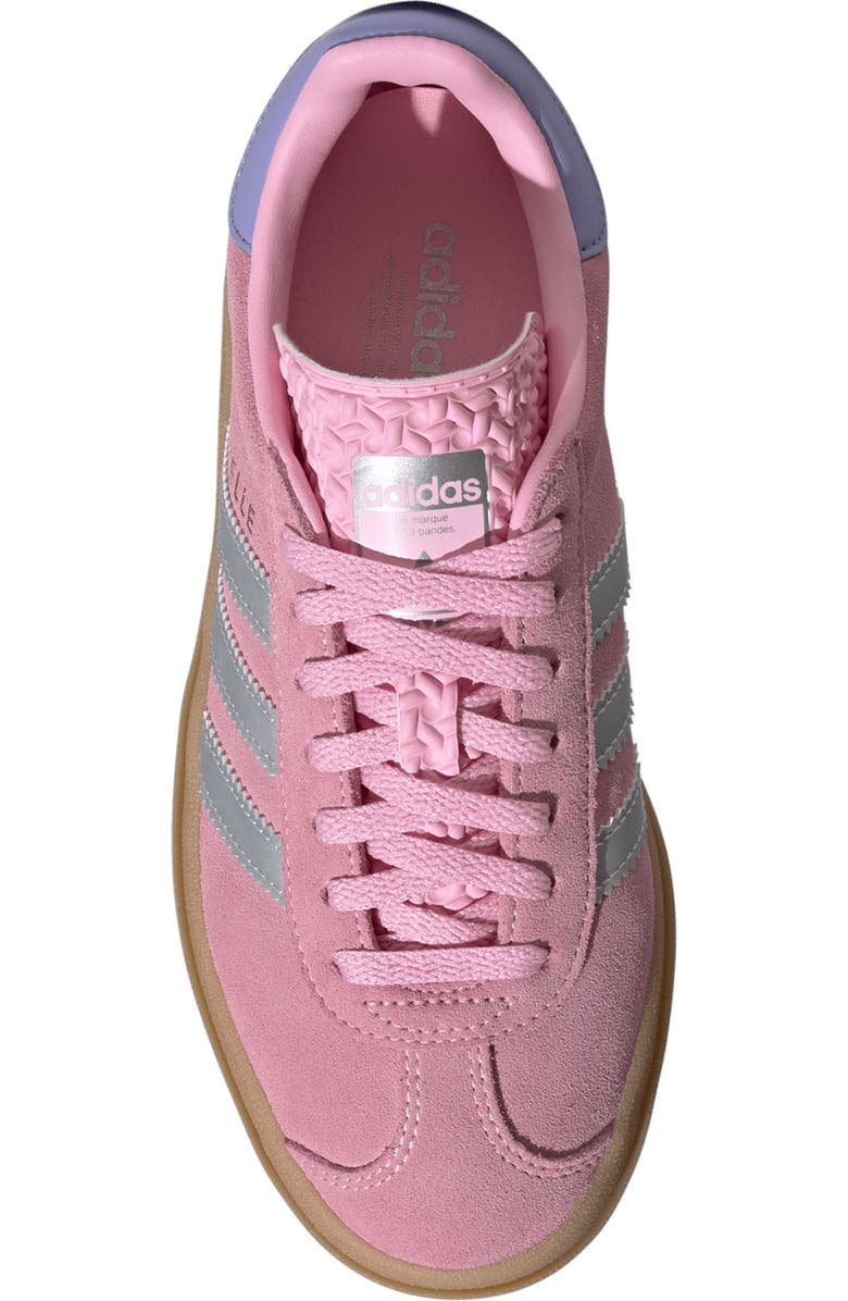 adidas Kids' Gazelle Bold Sneaker, Alternate, color, Trupnk/Sil