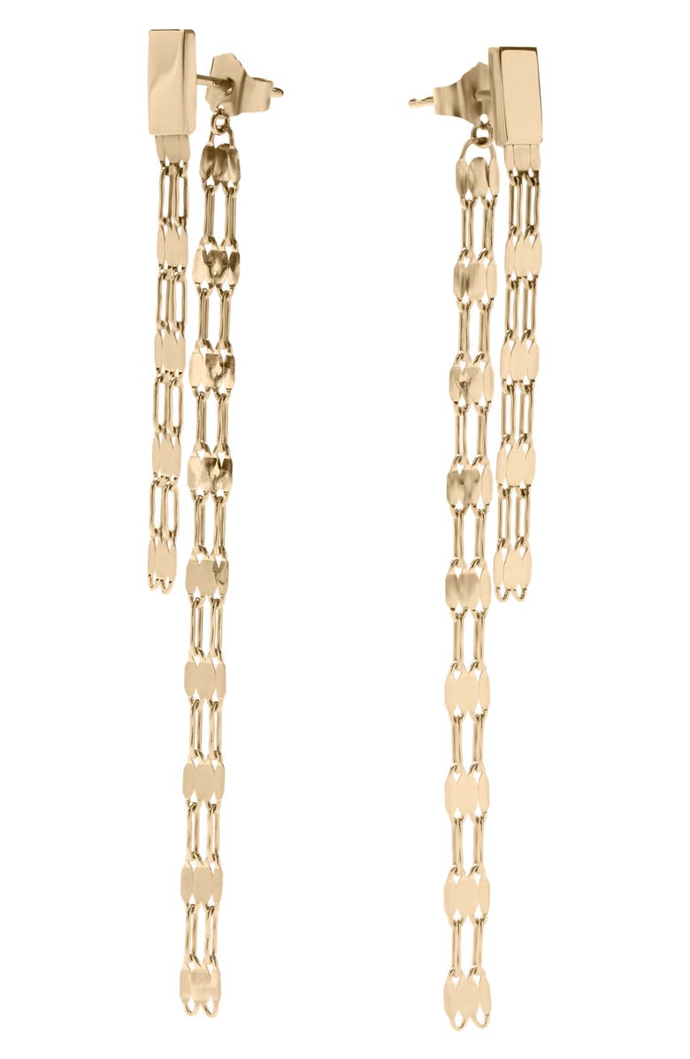 LANA St Barts Front/Back Earrings, Main, color, Yellow