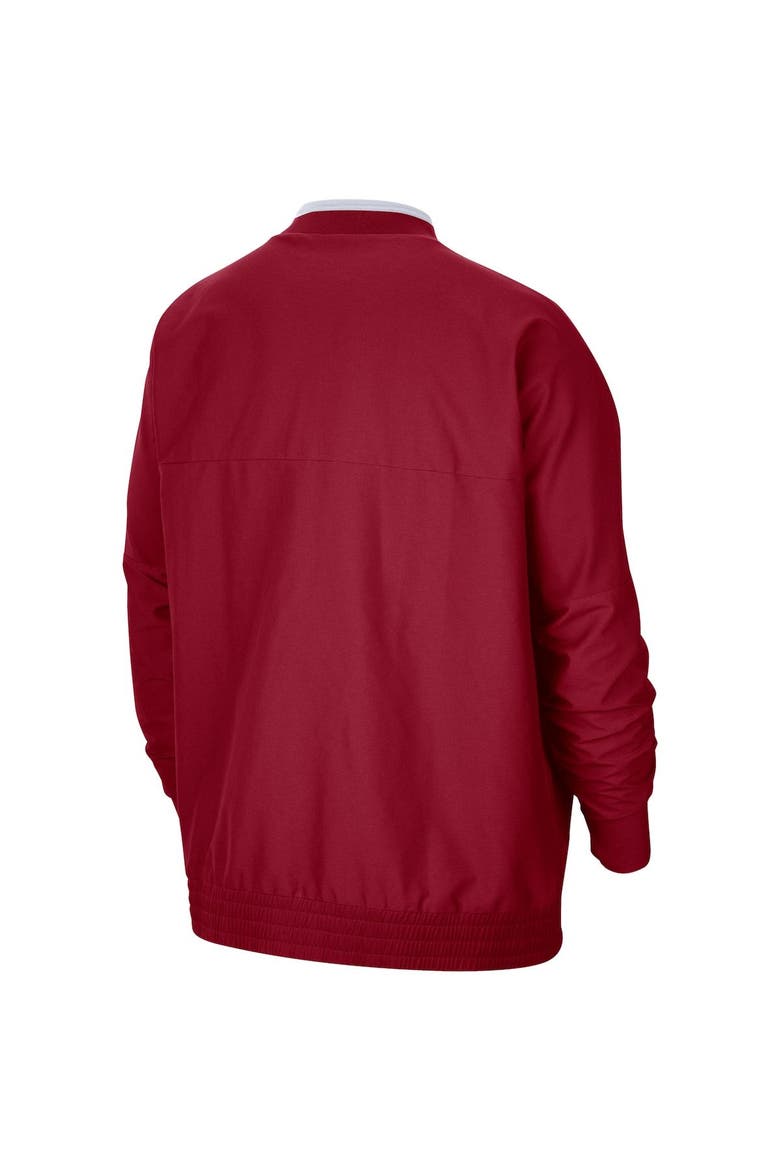 Men's Jordan Brand Crimson Oklahoma Sooners 2021 Coach Half-Zip Jacket, Alternate, color, Crimson
