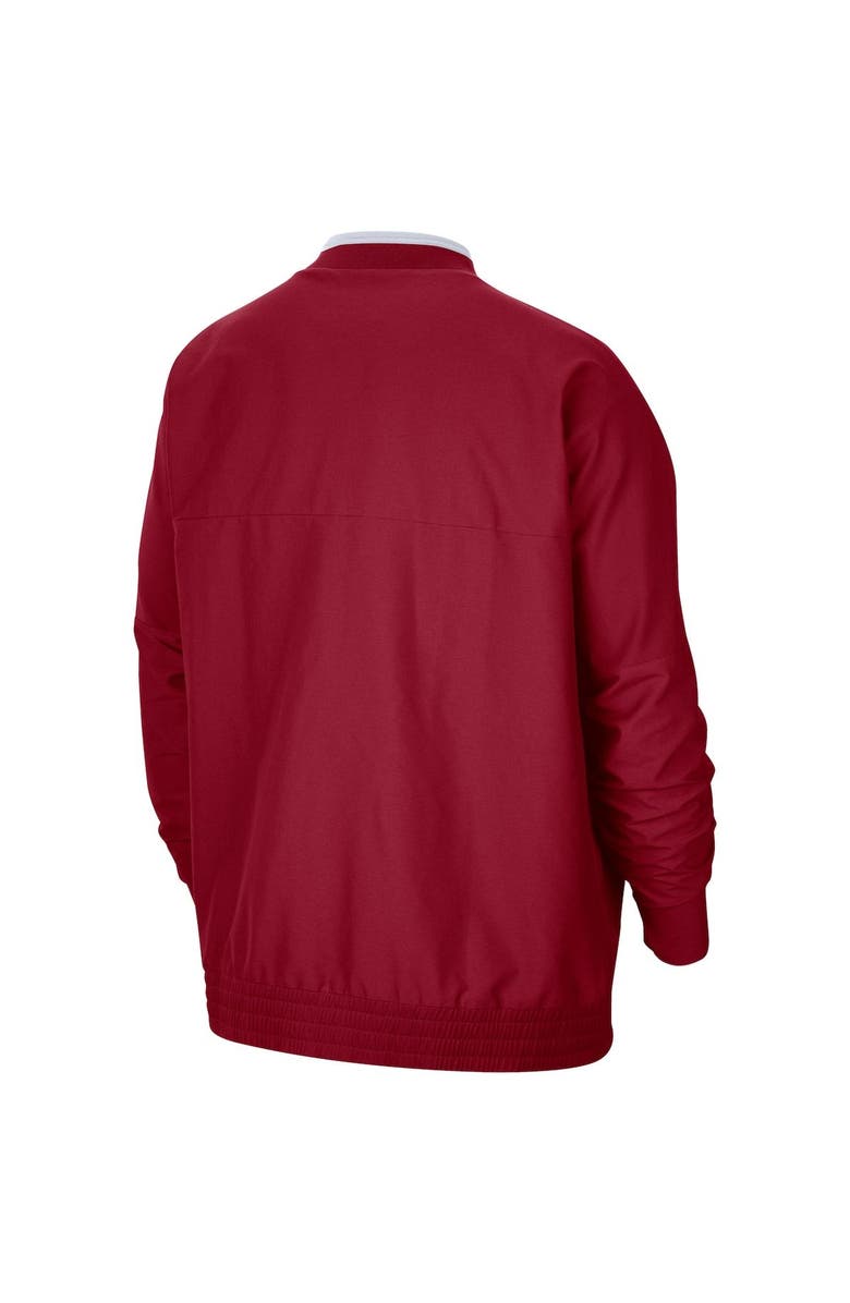 Jordan Brand Men's Jordan Brand Crimson Oklahoma Sooners 2021 Coach Half-Zip Jacket, Alternate, color, Crimson