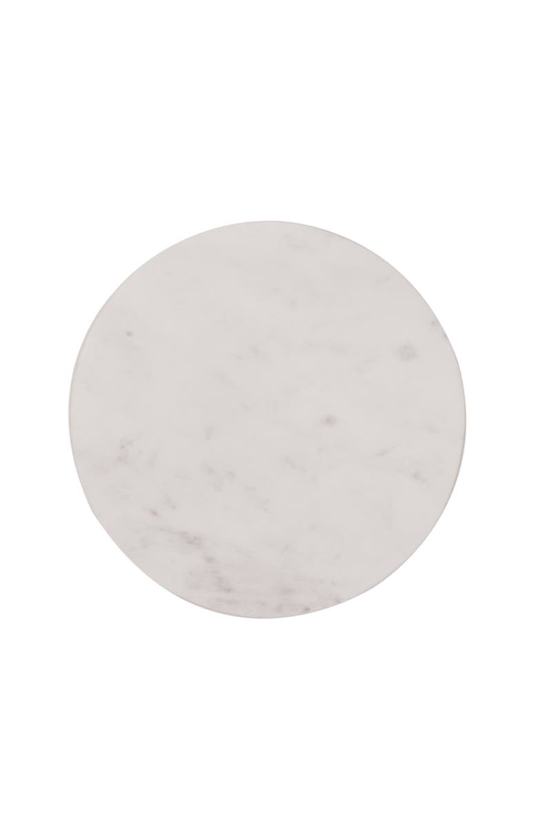 Storied Home Round Marble Charcuterie or Cutting Board, White, Main, color, 