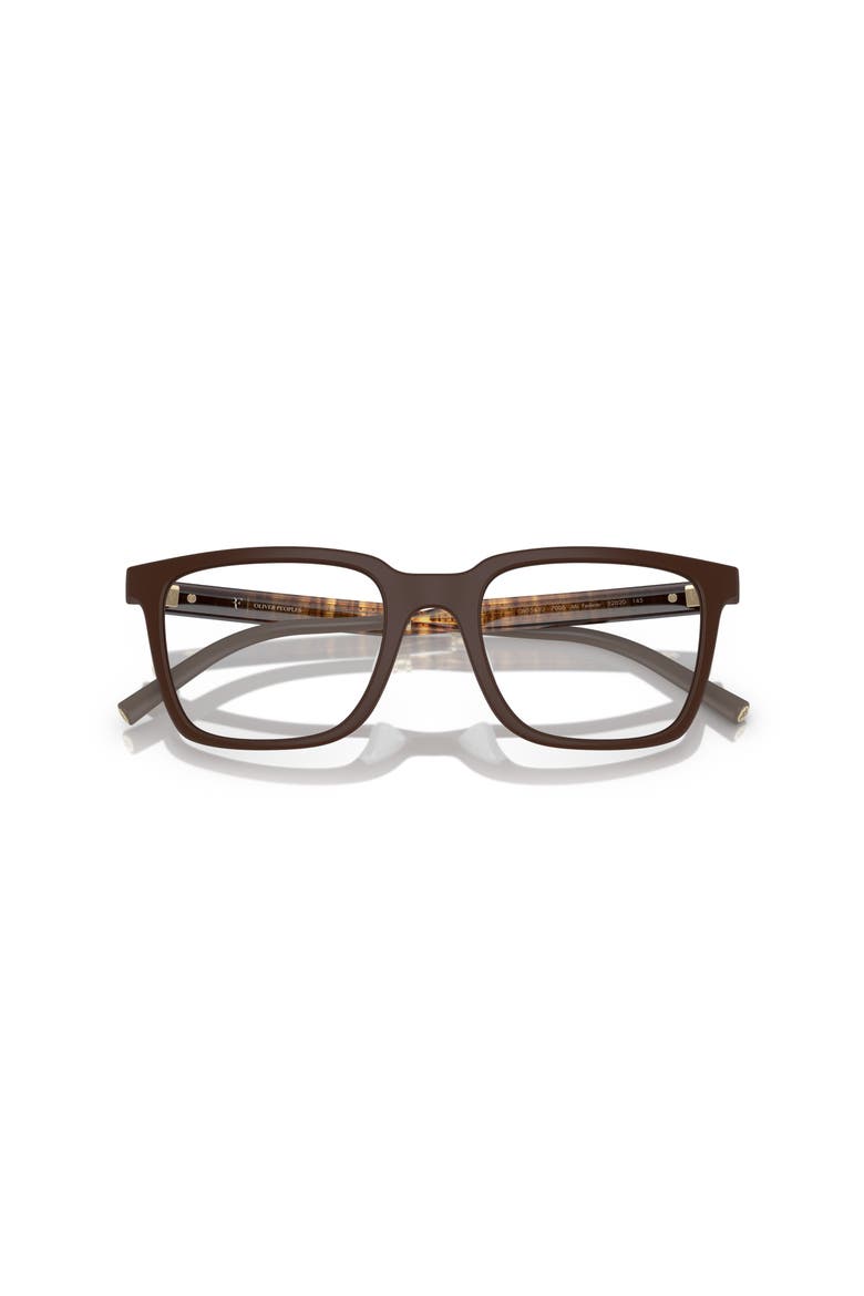52mm Rectangle optical glasses, Alternate, color, Brown