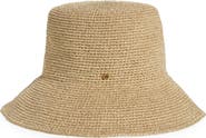 Lele Sadoughi Metallic Straw Bucket Hat