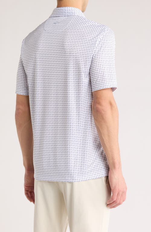 Greg Norman Eclipse Print Golf Polo In White