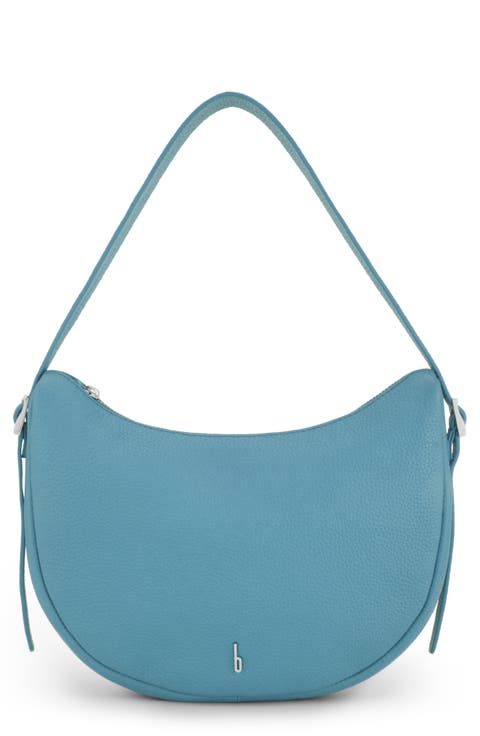 Ina Crescent Pebble Leather Crossbody Bag