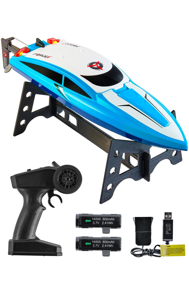 Force1 Velocity Blue Fast RC Boat, Main, color, Blue