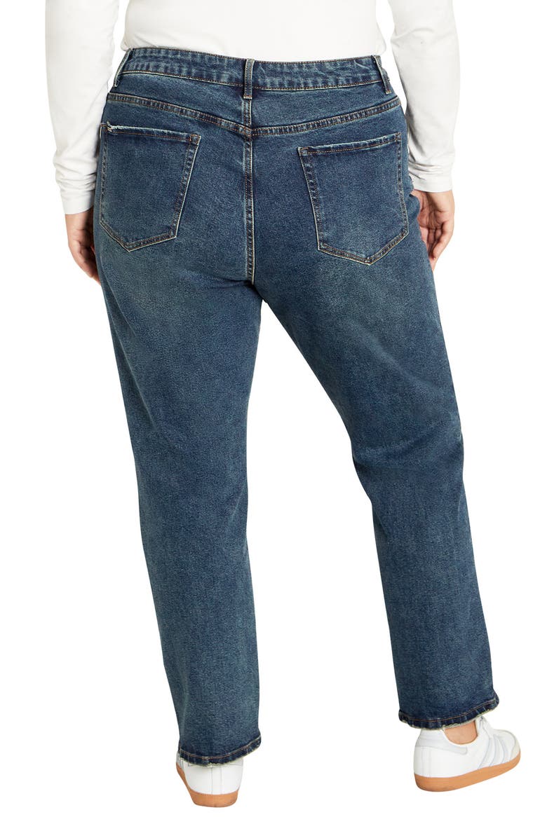 City Chic Amira Straight Leg Jeans, Alternate, color, 