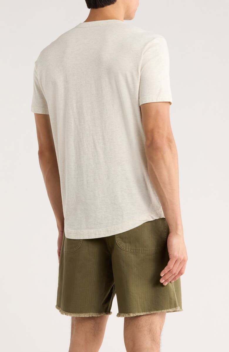 BUCK MASON Pima Cotton Curved Hem Crew T-Shirt, Alternate, color, Heather Oat