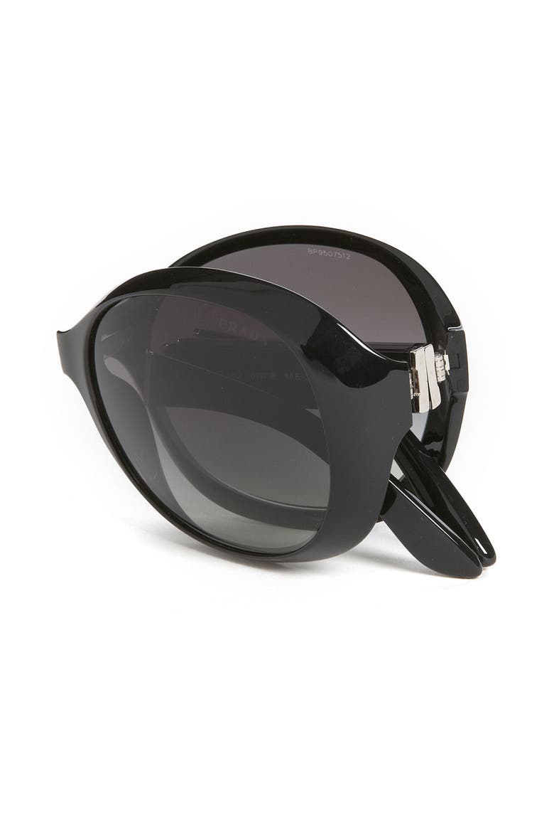 Oversized Sunglasses, Alternate, color, BLACK/ GREY GRADIENT