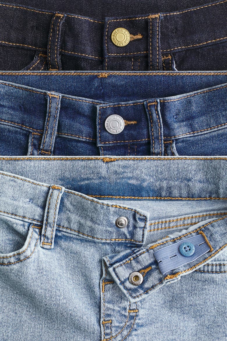 3-pack Comfort Stretch Slim Fit Jeans, Alternate, color, Dark denim blue/denim blue