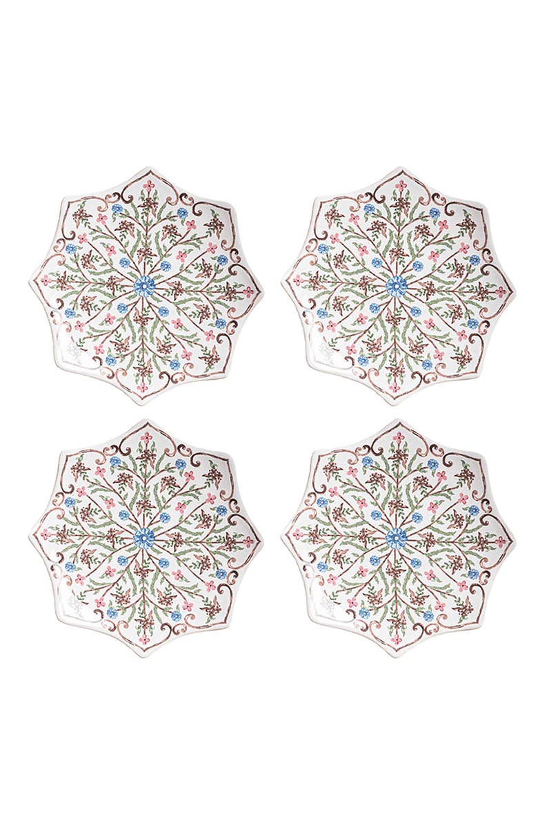 Juliska Villa Seville Set of Four Scalloped Cocktail Plates, Main, color, Chambray