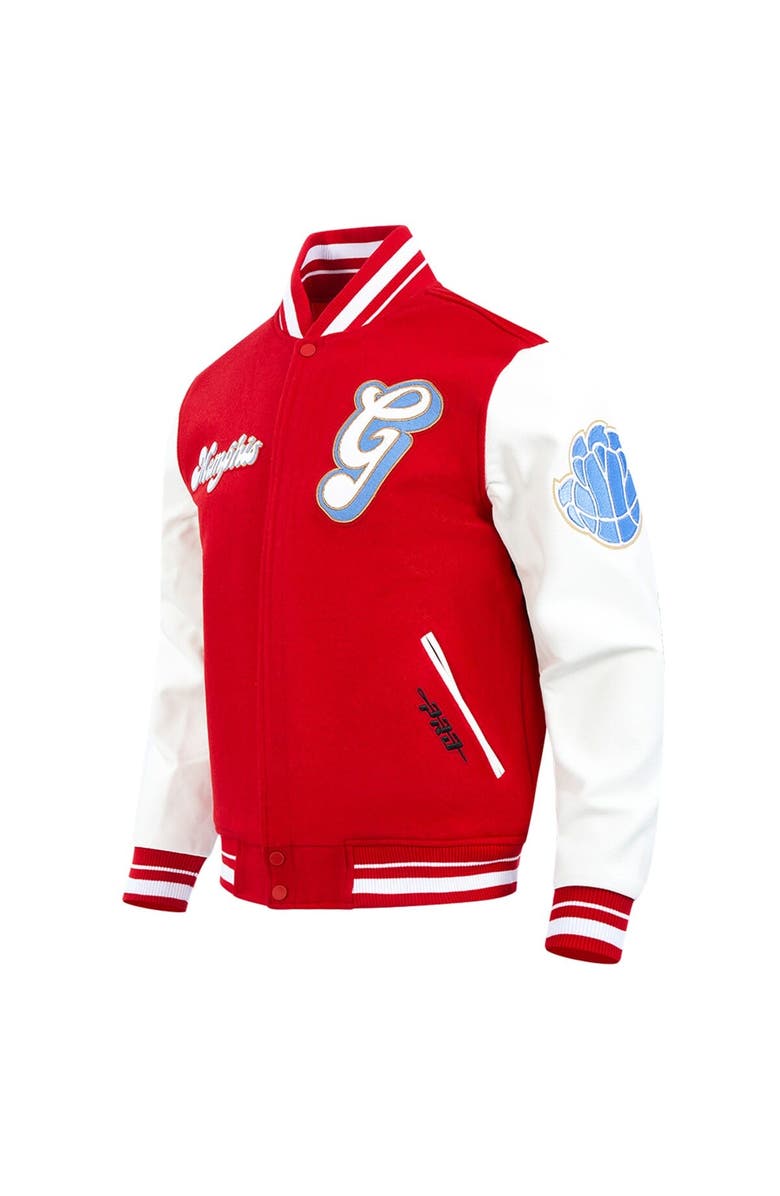 PRO STANDARD Men's Pro Standard  Red/White Memphis Grizzlies 2024/25 City Edition Wool Varsity Full-Zip Jacket, Alternate, color, 