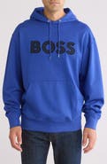 BOSS Sullivan Appliqué Oversize Cotton Logo Hoodie