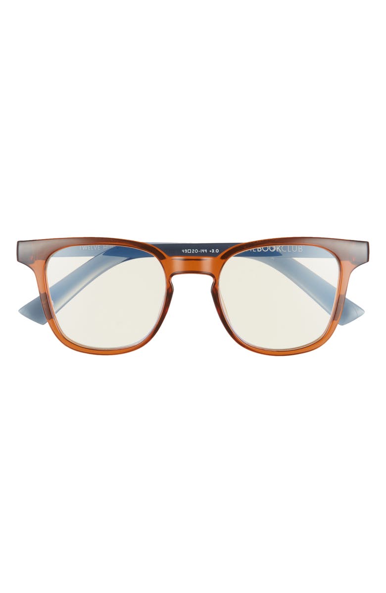 The Book Club Twelve Hungry Bens 49mm Blue Light Blocking Reading Glasses, Main, color,
