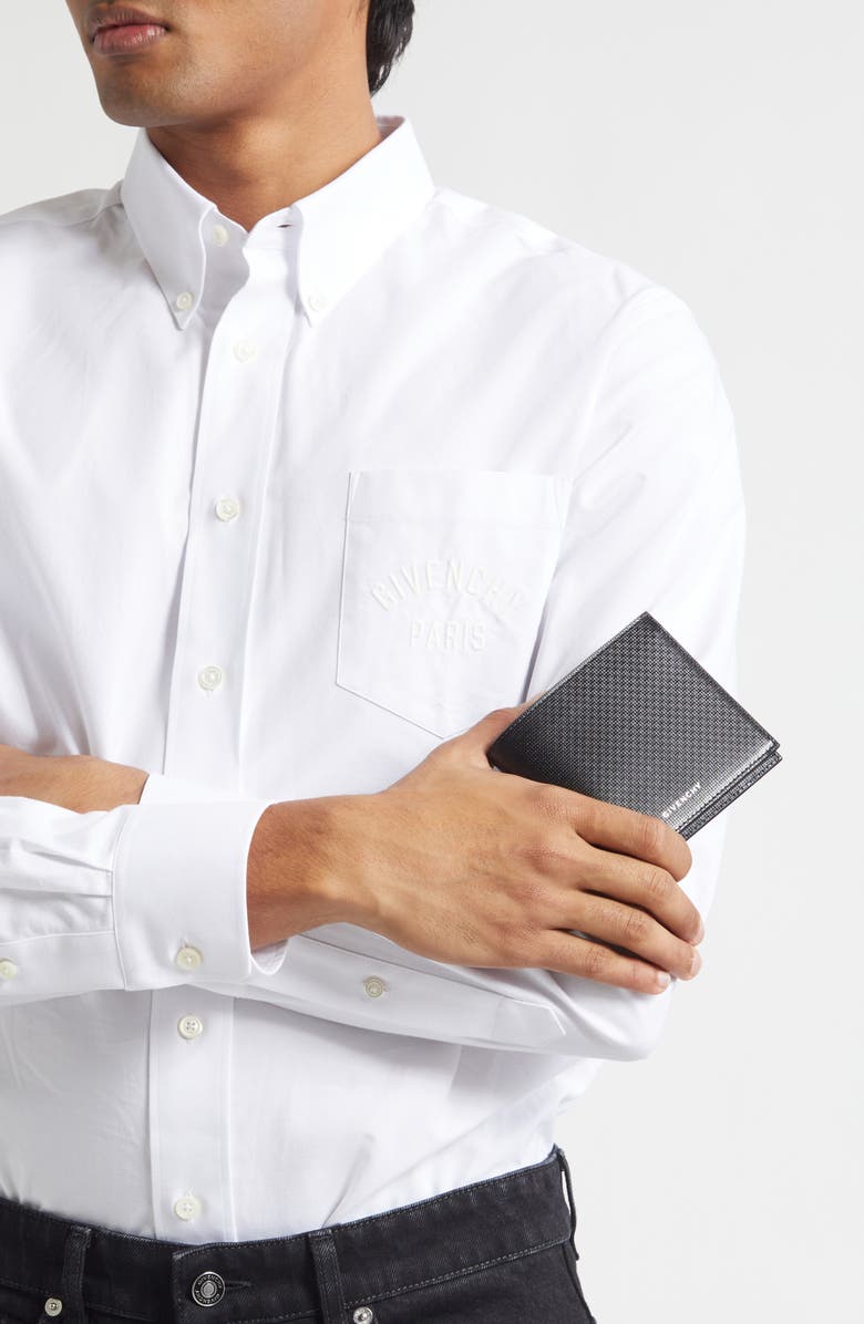 Givenchy 4G Logo Embossed Leather Bifold Wallet, Alternate, color, Black