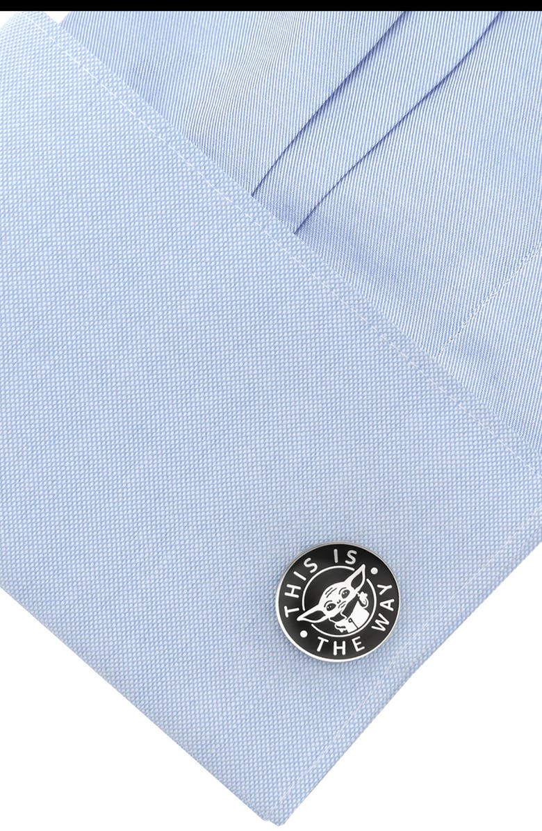 Cufflinks, Inc. Grogu This Is The Way Cuff Links, Alternate, color, Silver
