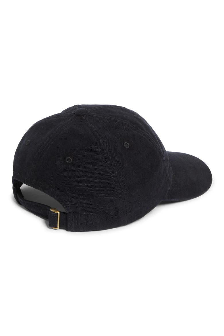 Logo Embroidered Cotton Moleskin 6-Panel Adjustable Baseball Cap, Alternate, color, NAVY