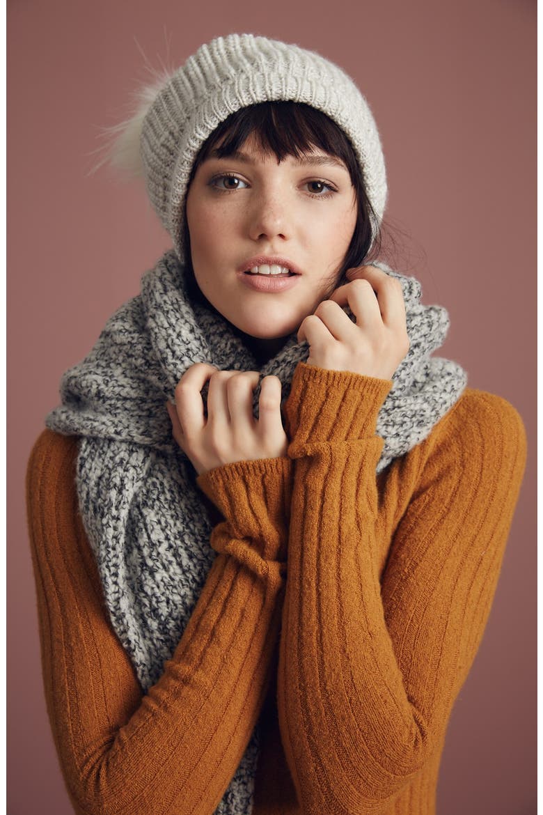 Pompom Beanie, Alternate, color, CHARCOAL