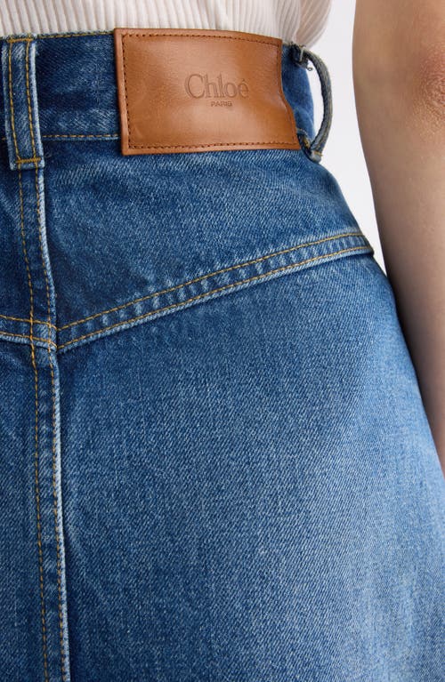 Chloé A-line Silhouette Midi Length Skirt In Blue