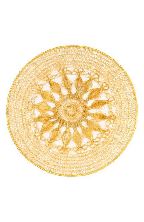 Sunburst Petal Weave Metal Placemat