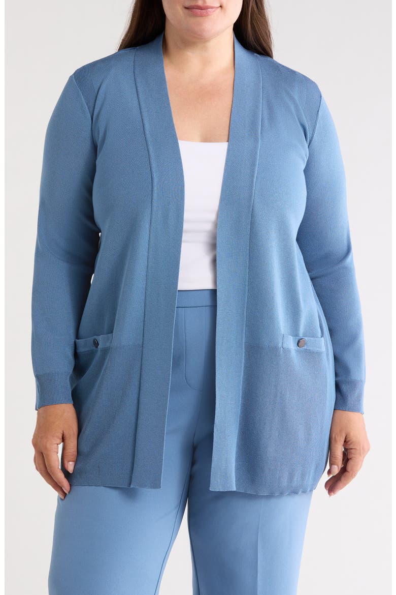 Pocket Open Front Cardigan, Main, color, DUTCH BLUE