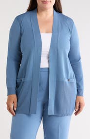 Anne Klein Pocket Open Front Cardigan