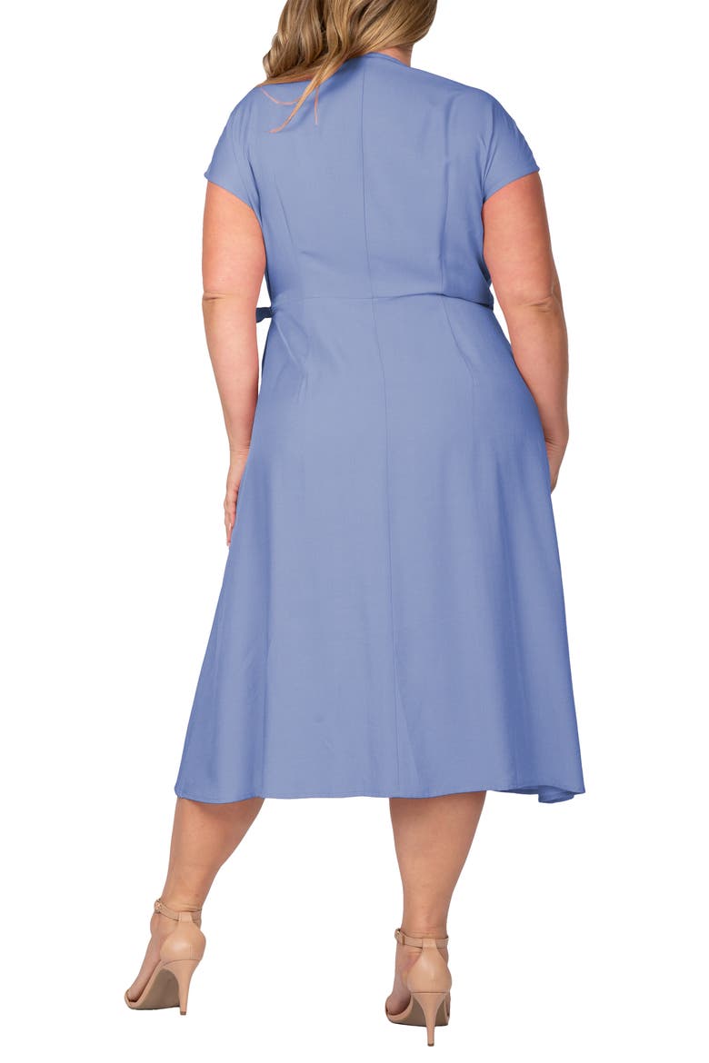 Midi Wrap Dress, Alternate, color, INDIGO