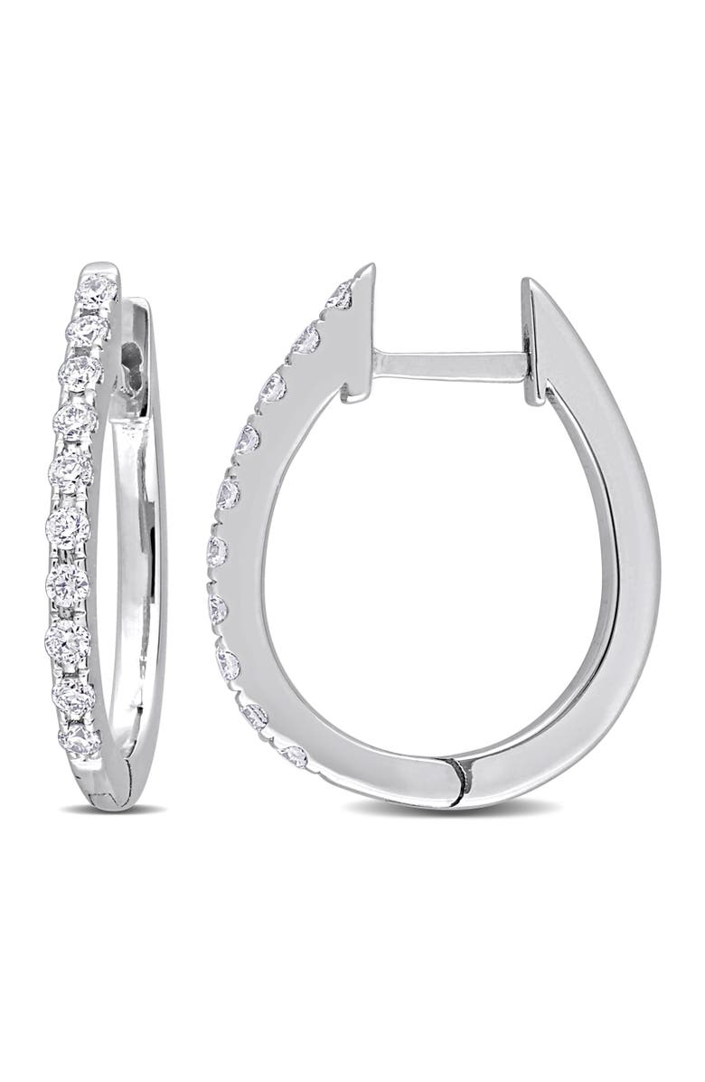 Julianna B. 1/6 CTW Diamond Hoop Earrings 14k White Gold, Main, color,