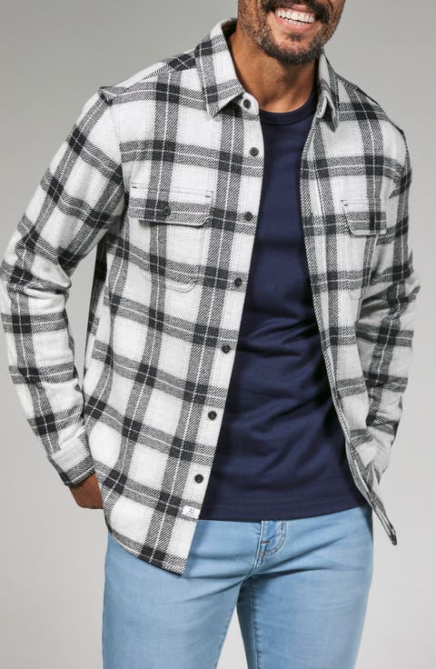 Generation Plaid Stretch Flannel Button-Up Shirt