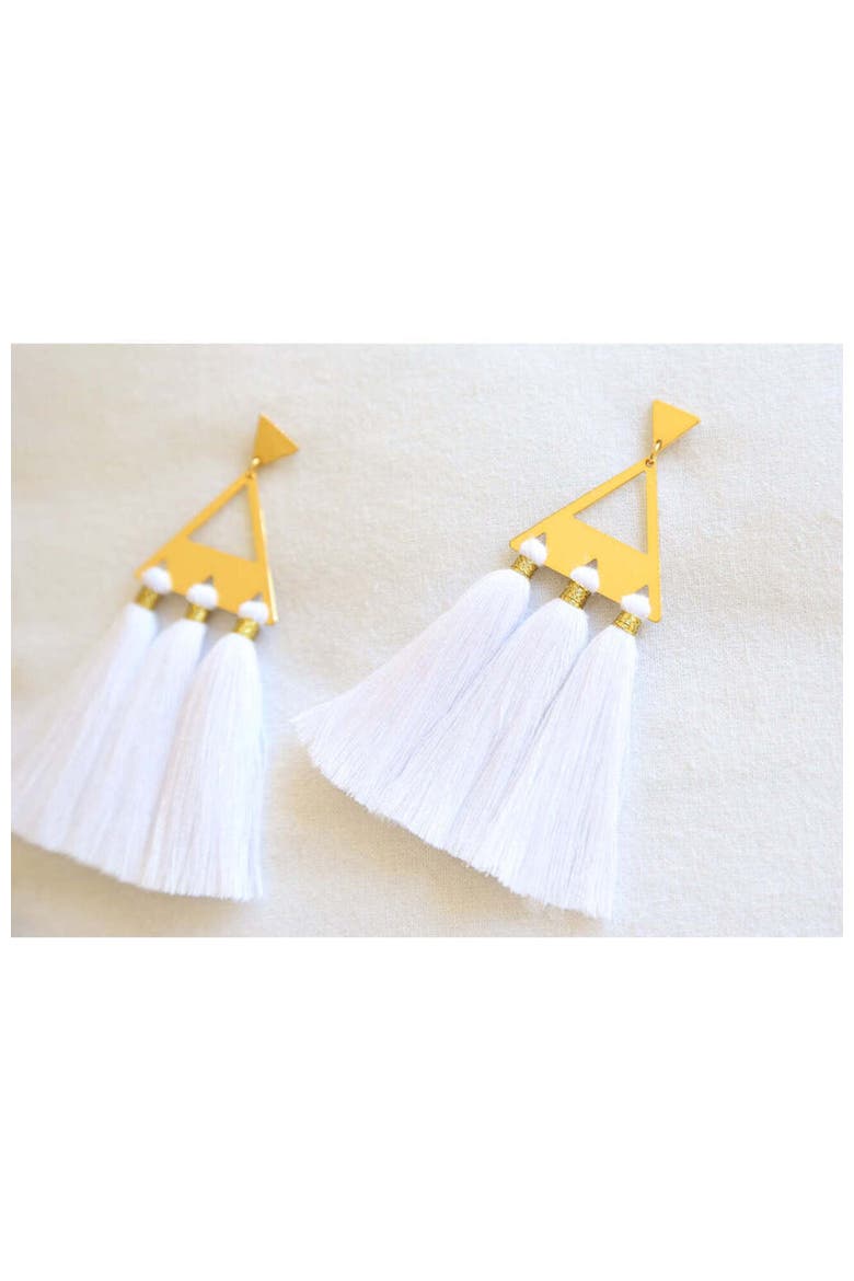 Butterfly Blue Embera Earrings, Alternate, color, Blue