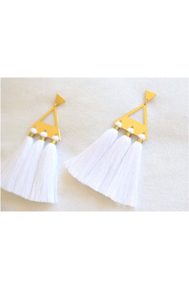 Fosterie Butterfly Blue Embera Earrings, Alternate, color, Blue