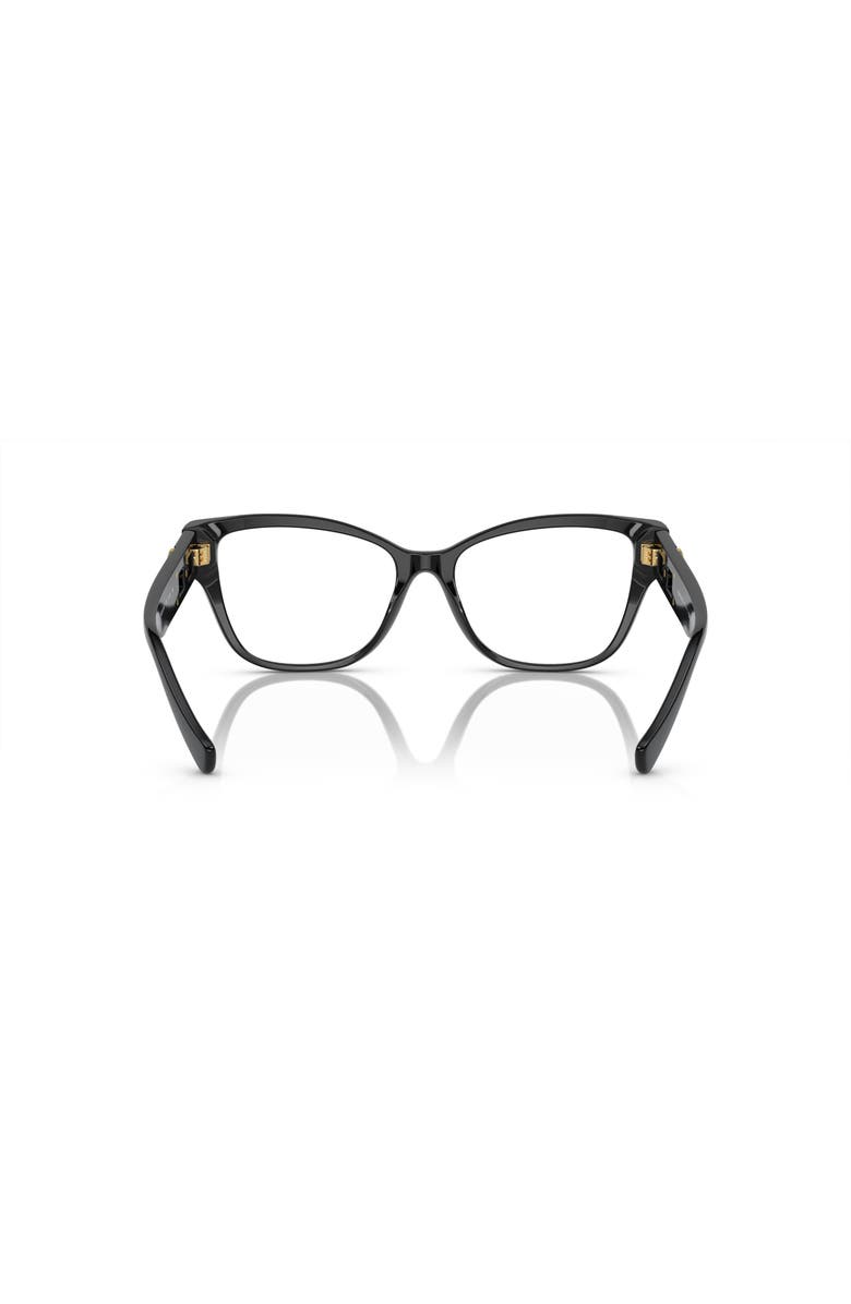 Versace 54mm Rectangle optical glasses, Alternate, color, Black