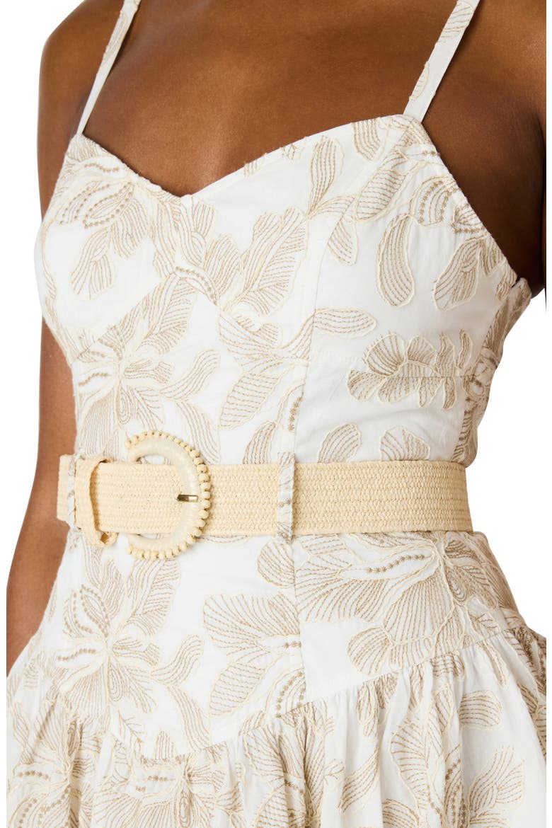 Kirsty Floral Appliqué Minidress, Alternate, color, BERMUDA BAY