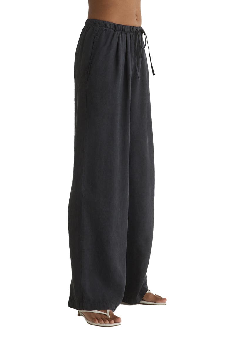 Wide Leg Pull-On Pants, Alternate, color, VINTAGE BLACK