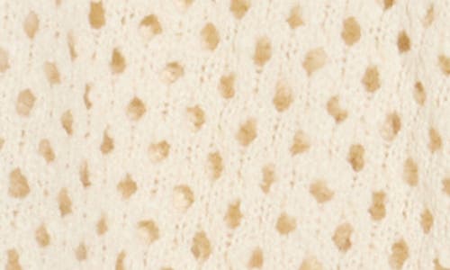 Design History Open Knit Cardigan In Canvas