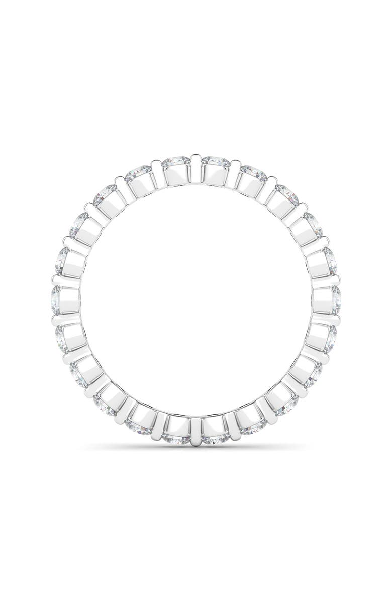 HauteCarat Lab Created Diamond Single Prong 18K Gold Eternity Band Ring, Alternate, color, 
