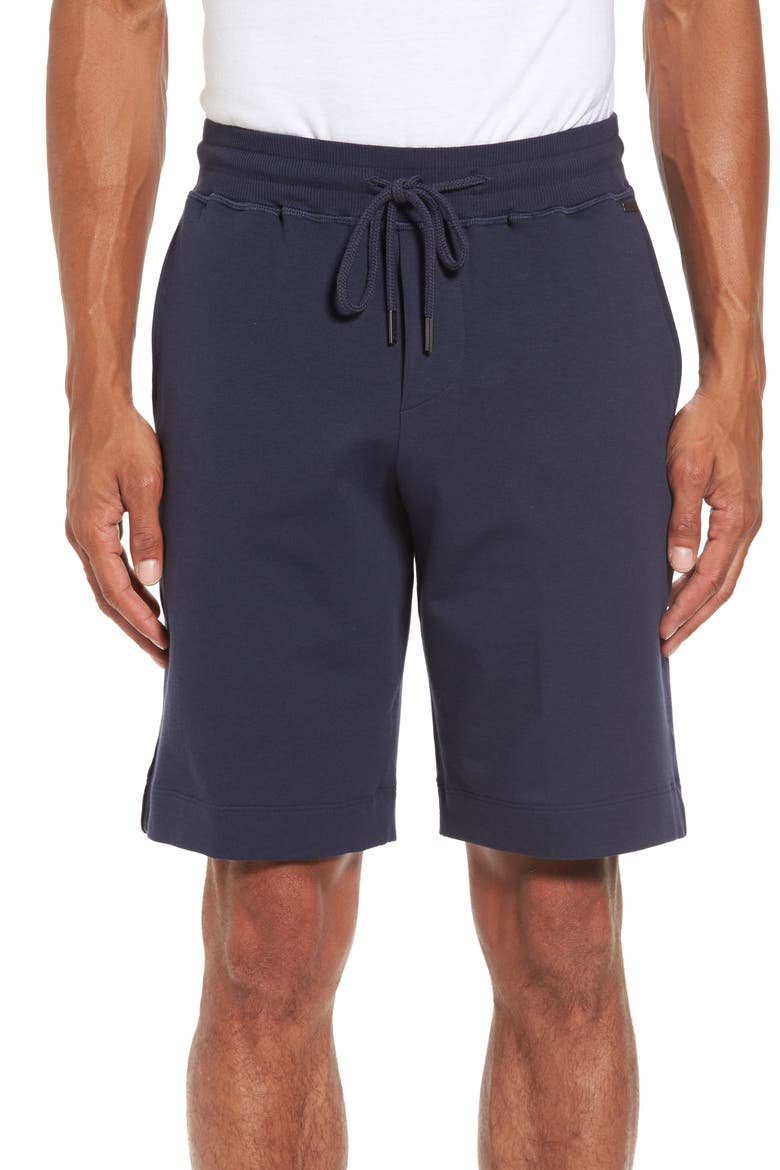 Living Cotton Drawstring Shorts, Main, color, BLACK IRIS