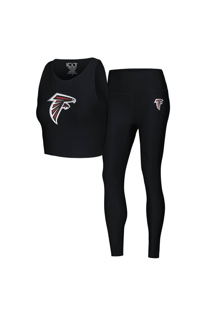 Kadi Brand Women's Black Atlanta Falcons Leggings & Midi Bra Set, Main, color, 